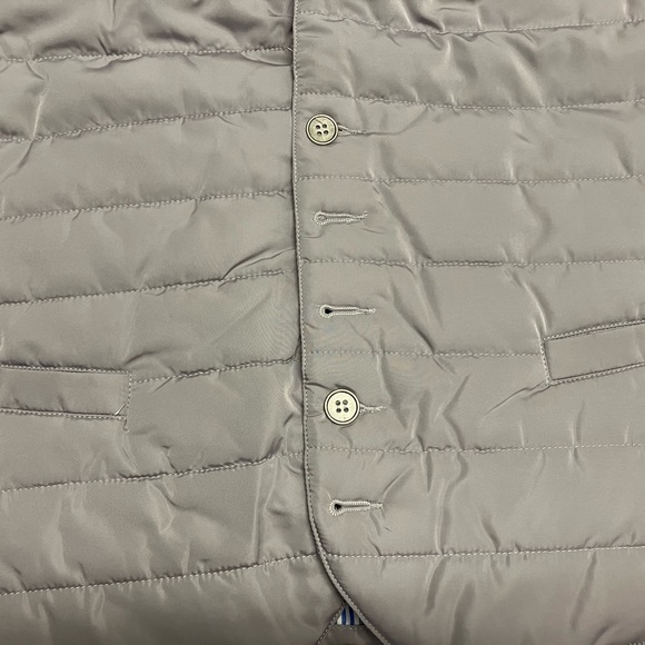 New Arrival! NWT 🇫🇷 Les Canebiers Grey Puffer Vest with Collar - Picture 3 of 10
